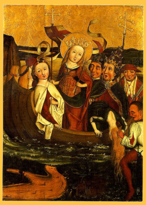 Bild 1: Martyrium der Hl. Ursula und ihrer Gefährtinnen (16. Jahrhundert)